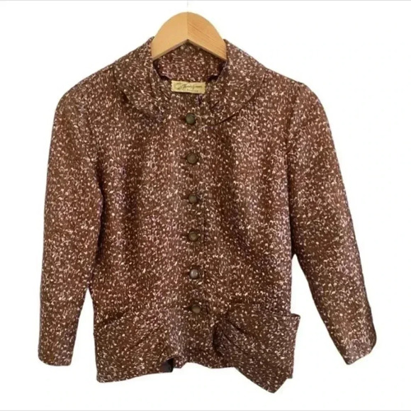 Forman & Gumner Women’s size Small 1960s Vintage Button Down Suit Top - Picture 1 of 7